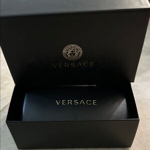 Versace Black and Gold Sunglasses Case